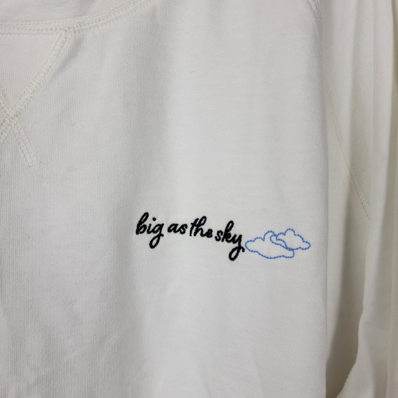 Lacey Chabert Collection Big As The Sky Sweater Plus Size 3X White Pullover - Picture 3 of 7